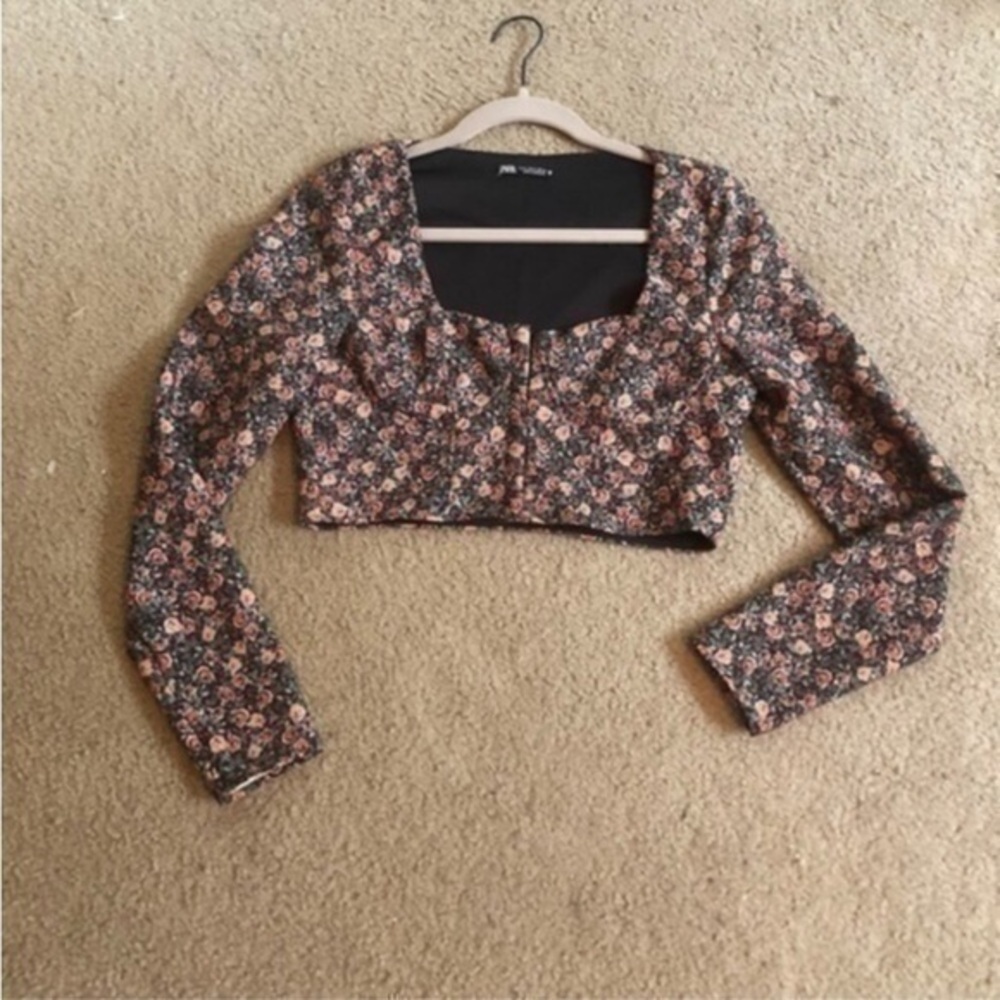 Zara Jacket Floral Cropped
